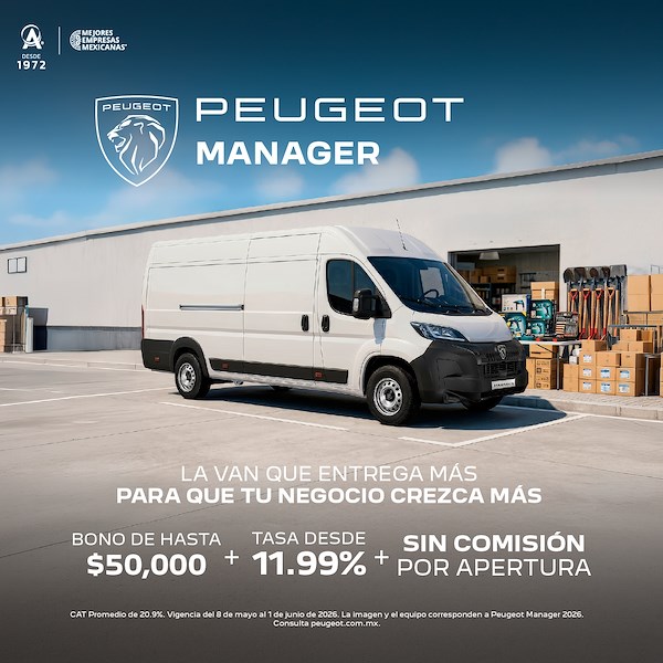 Peugeot Manager: Diseñado para maximizar tu productividad.