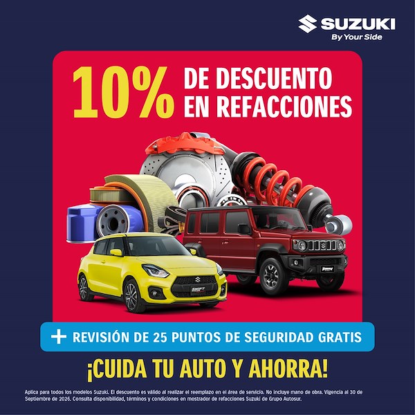 Descuento en refacciones Suzuki
