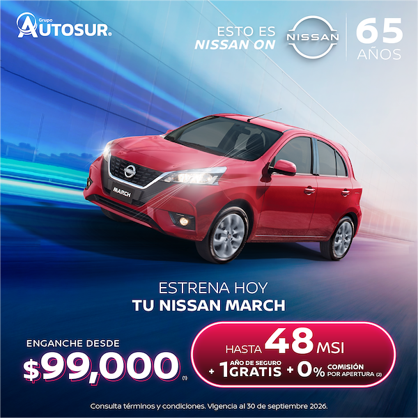 Estrena Nissan March con beneficios especiales
