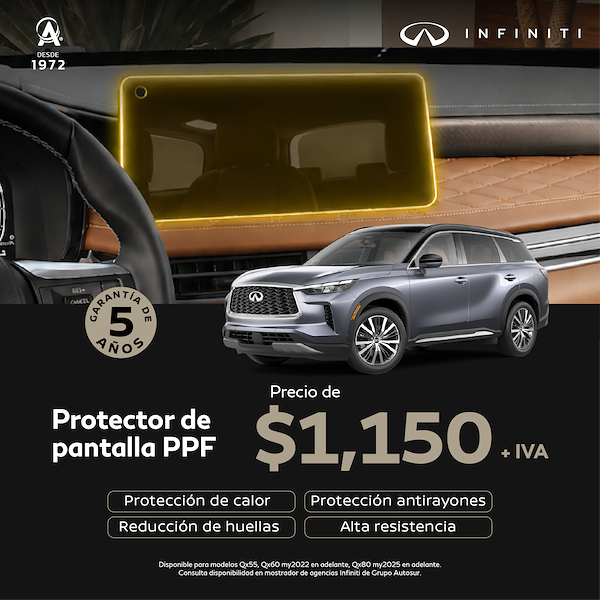 Promoción Infiniti | Protector de pantalla PPF