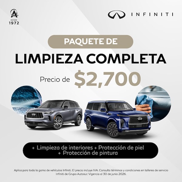 Infiniti Mérida y Cancún: Paquete de limpieza completa