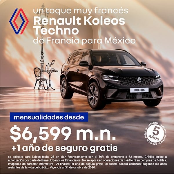 Koleos: Estrena con mensualidades especiales