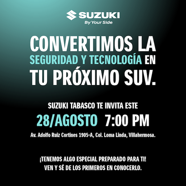 Conoce la nueva SUV | Suzuki Tabasco