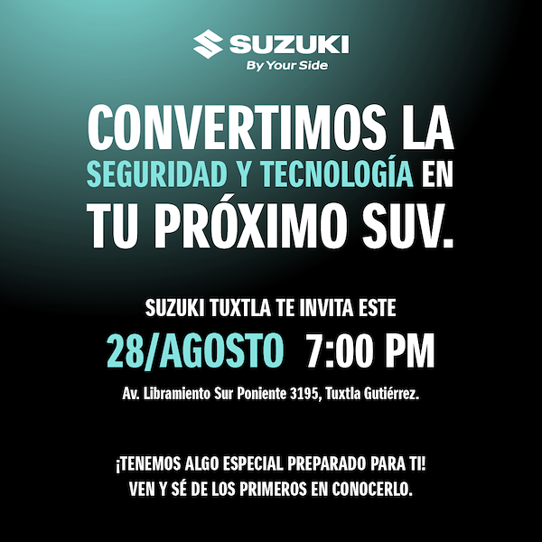 Conoce la nueva SUV | Suzuki Tuxtla
