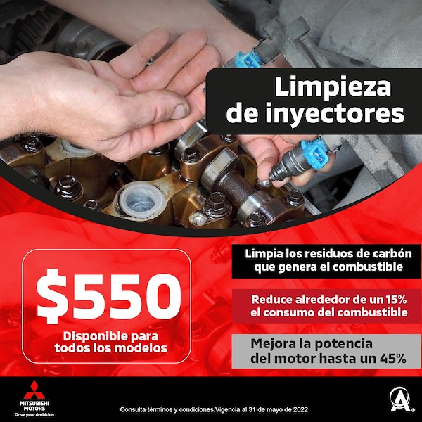 Promoción de Limpieza de inyectores Mitsubishi