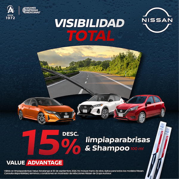 Visibilidad total para tu Nissan