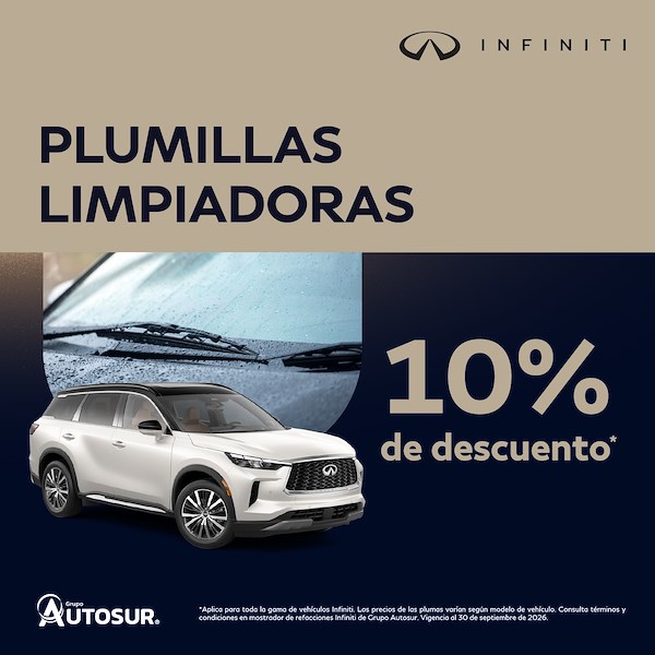 Infiniti Mérida y Cancún: Descuento en accesorios.