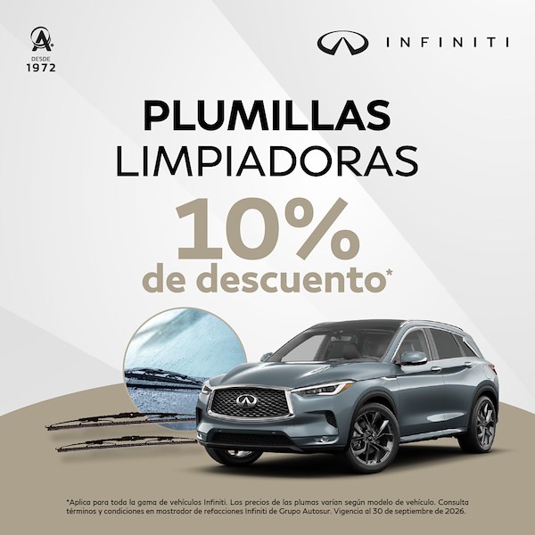 Infiniti Mérida y Cancún: Descuento en accesorios.