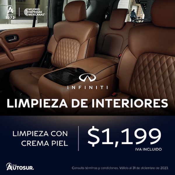 Limpieza de Interiores de tu INFINITI