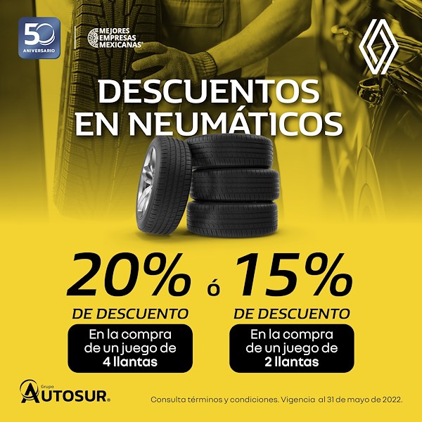 Promoción en llantas renault