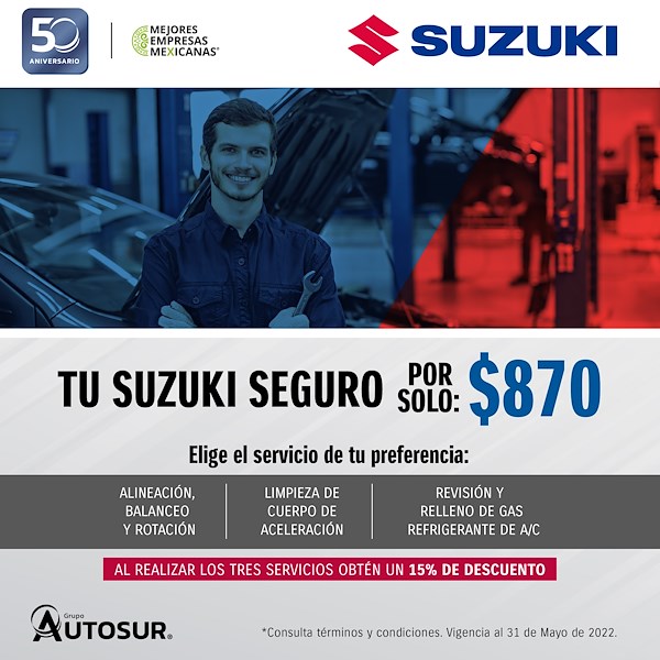Promoción alineación y balanceo Suzuki